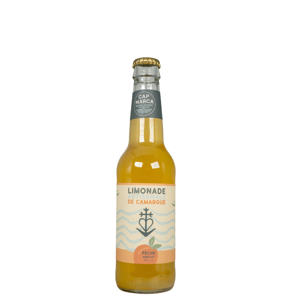 cap-marca-33cl-limonade-peche-abricot-sueno Limonade Pêche Abricot Cap Marca 33 cl – Camargue – Image 1