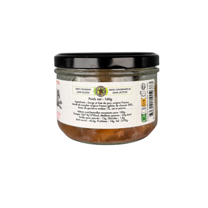 Pâté de sanglier aux baies de genièvre Coc en Pattes 160 g – Image 3