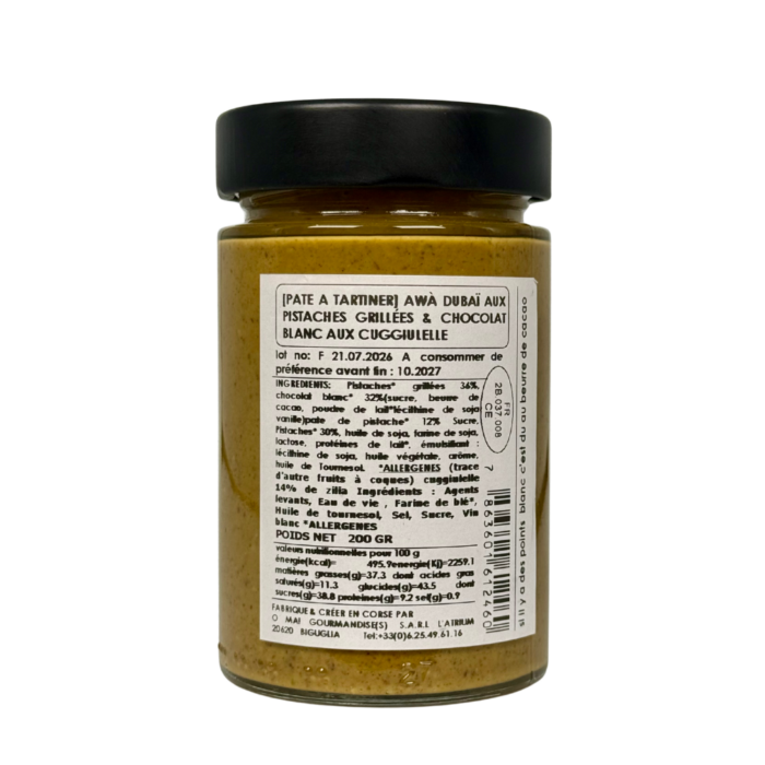 AWA DUBAÏ – Pâte à tartiner pistache O'Mà 200 g – Image 2