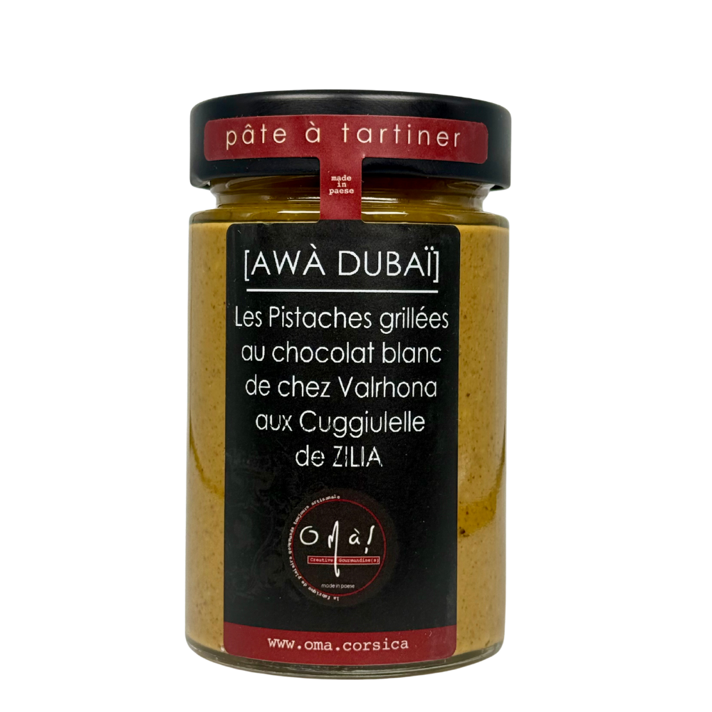Oma-gourmandise-awa-dubai-pistache-sueno AWA DUBAÏ – Pâte à tartiner pistache O'Mà 200 g – Image 1