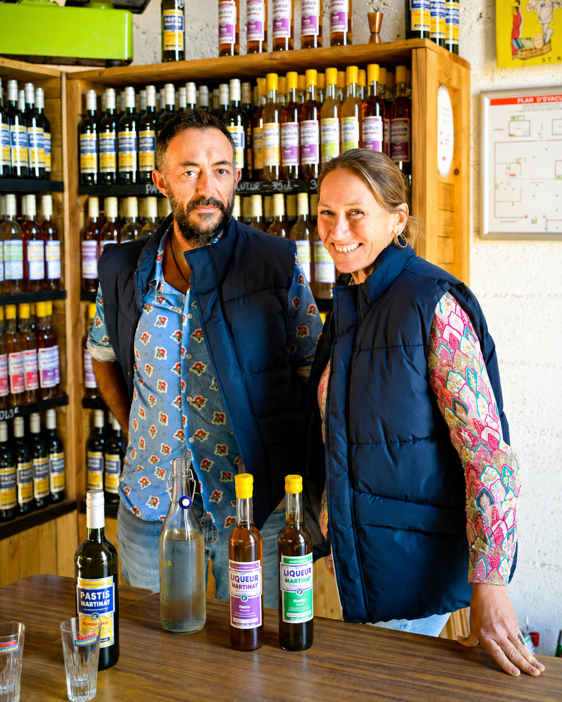 Émilie et Julien de la Distillerie des Alpilles avec Florian de Sueño