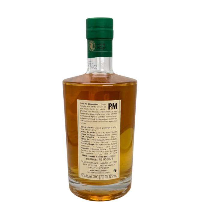 P&M Corsican Whisky – Single Malt Tourbé – Image 2