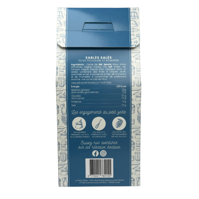 Le Petit Zeste – Sablés Olive Picholine & romarin – Image 2
