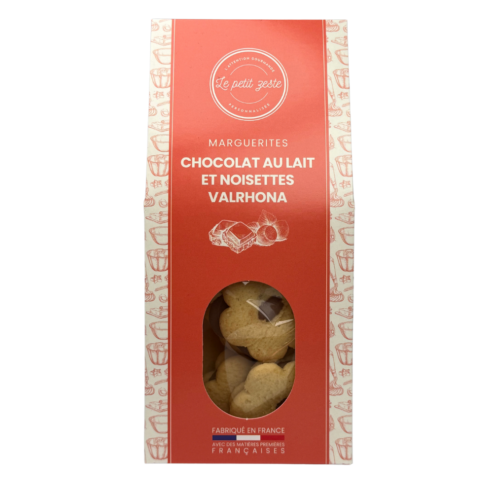 petit-zeste-sucre-chocolat-lait-marguerittes-sueno Le Petit Zeste – Marguerites chocolat au lait & noisettes Valrhona – Image 1