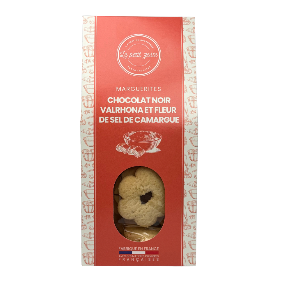 petit-zeste-sucre-chocolat-noir-marguerittes-sueno Le Petit Zeste – Marguerites chocolat noir Valrhona, huile d’olive & fleur de sel – Image 1