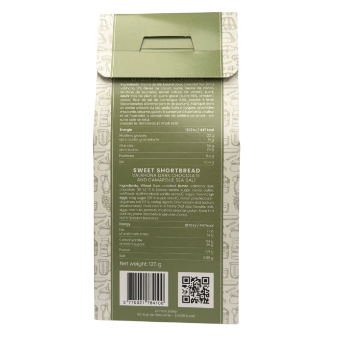 Le Petit Zeste – Sablés chocolat noir Valrhona & fleur de sel de Camargue – Image 2