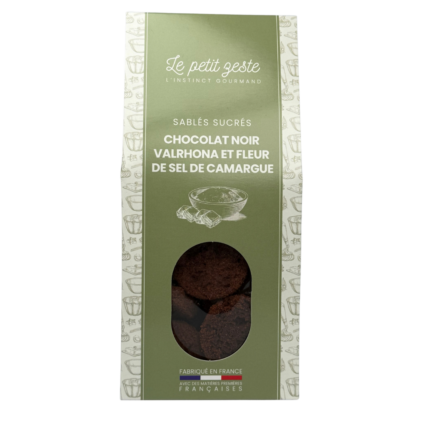 Le Petit Zeste – Sablés chocolat noir Valrhona & fleur de sel de Camargue